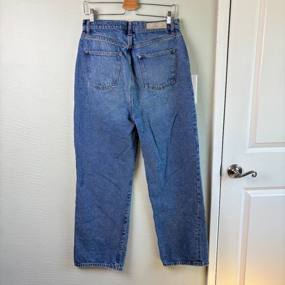 Betro Simone Jeans Blue High Rise Wide Leg Button Fly Size 32 Normcore - Picture 4 of 8